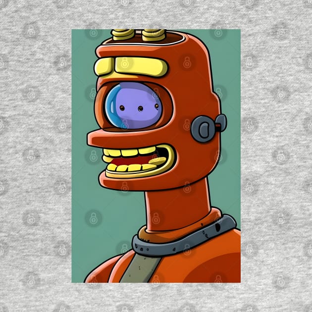Smiling retro robot by Urbanic